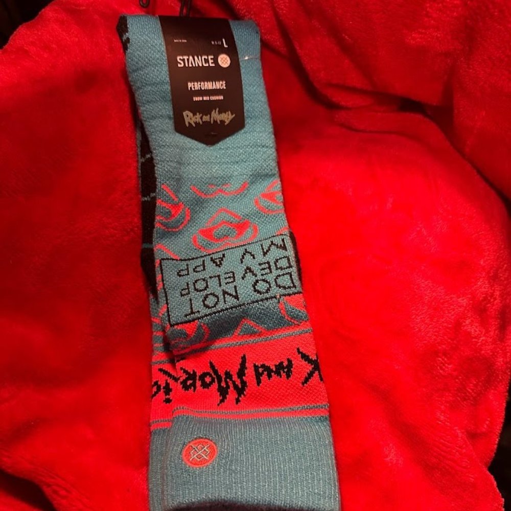 Stance Performance Rick and Morty Men's Socks Size L